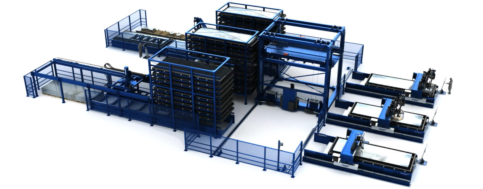 A complex storage and retrieval system from Messer that is fully automated for convenience and efficiency.